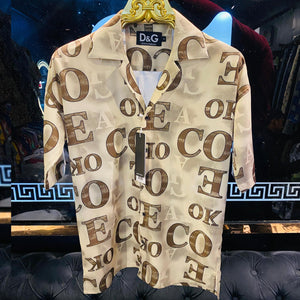 Premium Beige Cuban Collar Shirt For Men