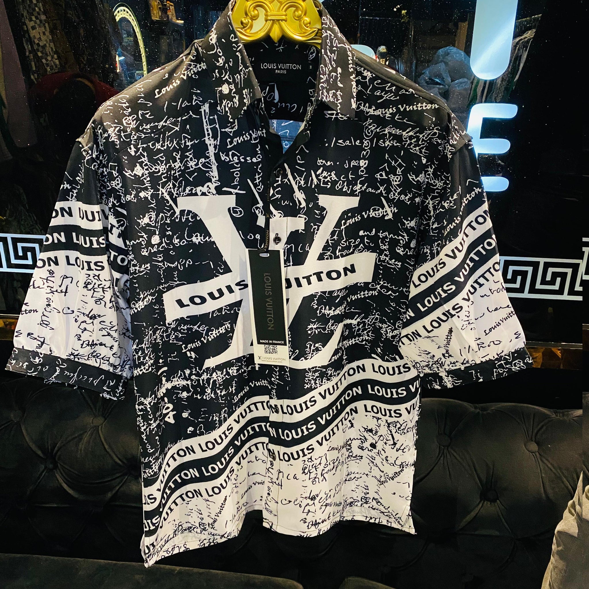Men High Quality Drop Shoulder Shirt With Brand Logo