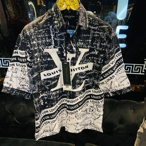 Men High Quality Drop Shoulder Shirt With Brand Logo