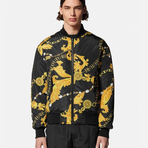 Premium Baroque Print Bomber Jacket
