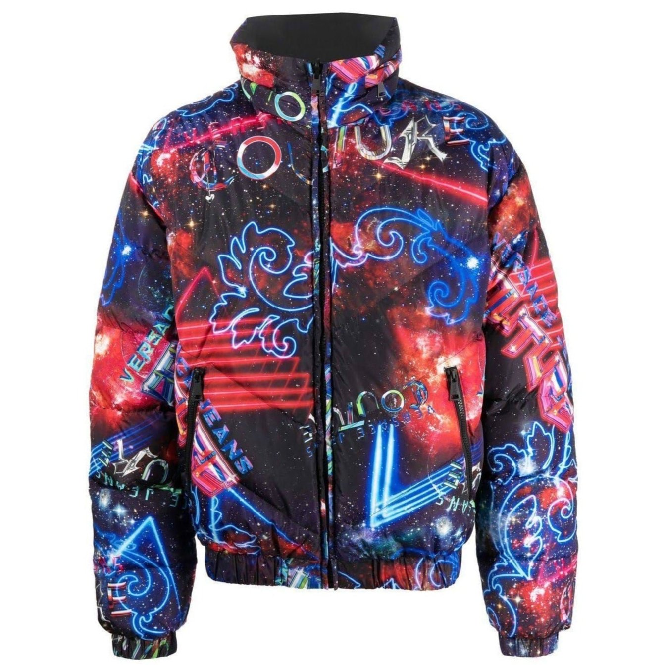 Luxury Motif-Print Reversible Jacket