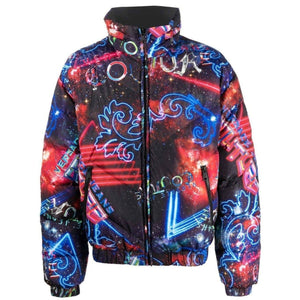 Luxury Motif-Print Reversible Jacket