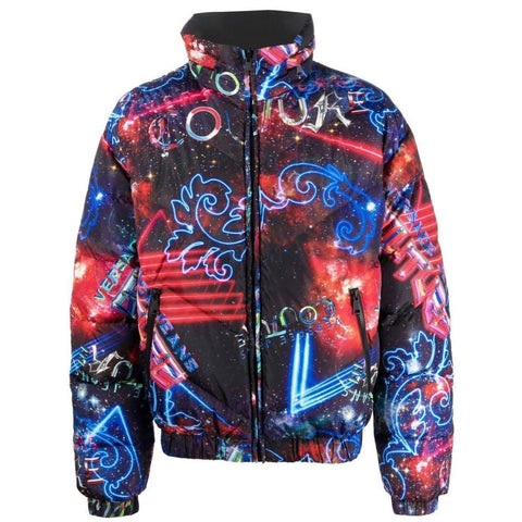 Luxury Motif-Print Reversible Jacket