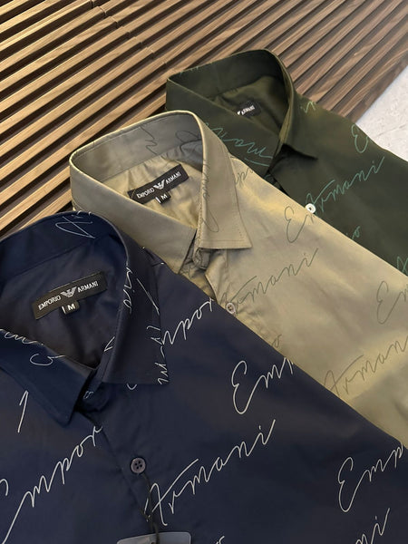 Premium Signature Pattern Shirt For Men
