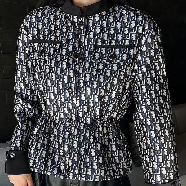 Monogram Print Jacket For Women
