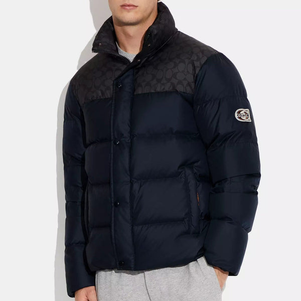 Luxury  Colorblock Signature Puffer Jacket