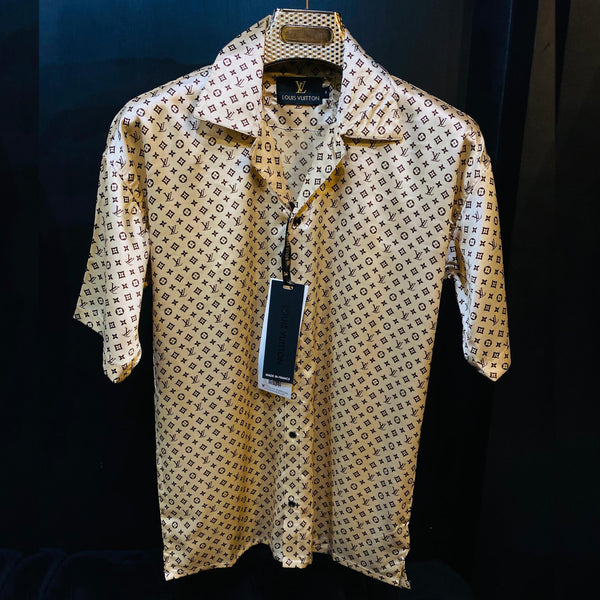 Men Luxury All-Over Logo Pattern  Shirt