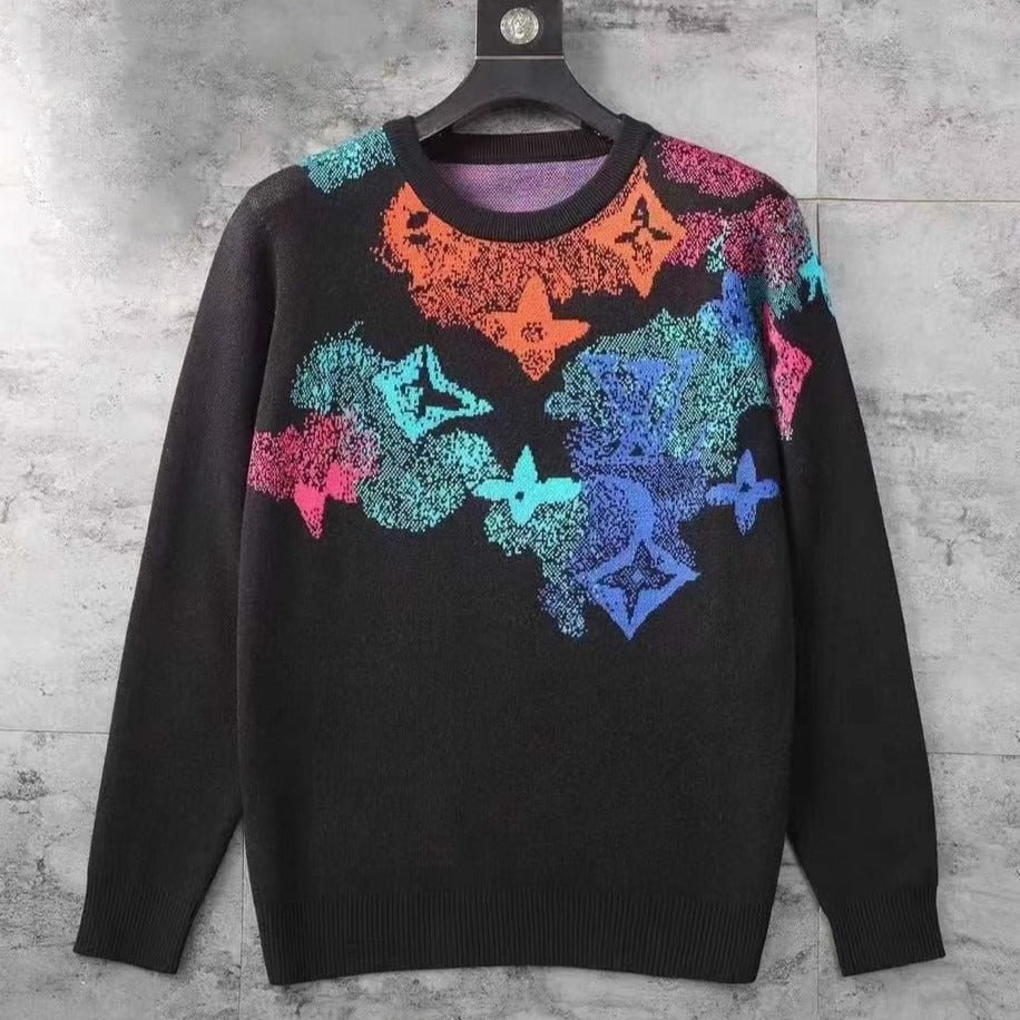Multi-Color Brand Printed Pullover