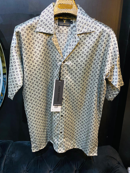 Men Luxury All-Over Logo Pattern  Shirt