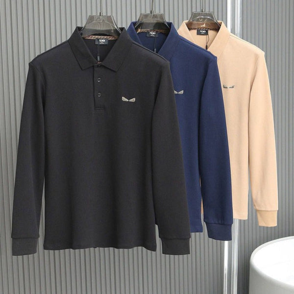 Premium Solid Color Logo Patched T-Shirt