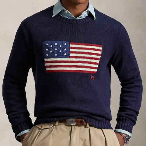 Flag Cashmere Crewneck Jumper