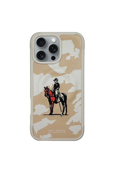 Santa Barbara Virgil Series Embroided Leather Magsafe Case for iPhone 16 Series