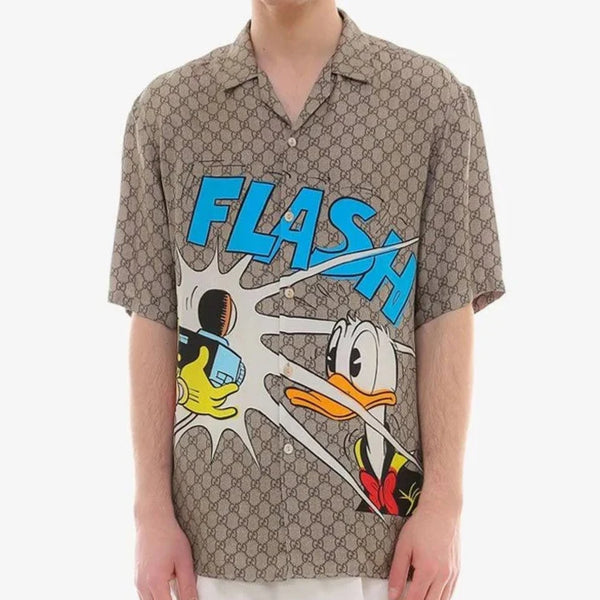 Premium Graphic-Print Silk Hawaii Shirt