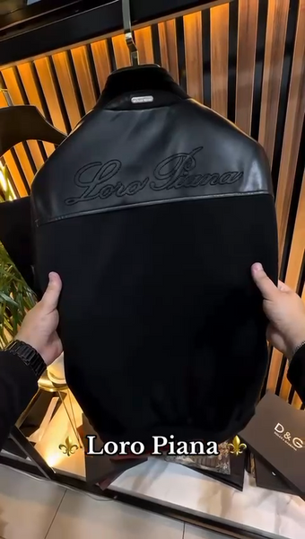 Premium Black Men’s Zip-Up Leather Jacket with Elegant Back Logo