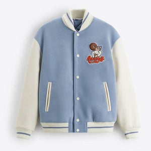 Bomber Jacket With Donut Patched