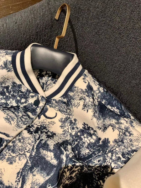Women Luxury Abstract Design Varsity Jacket