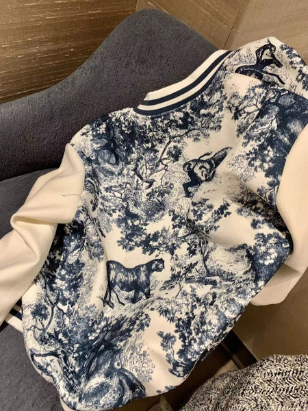 Women Luxury Abstract Design Varsity Jacket