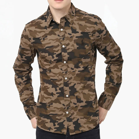 Premium Camouflage Button-Down Shirts  Military-Inspired Collection